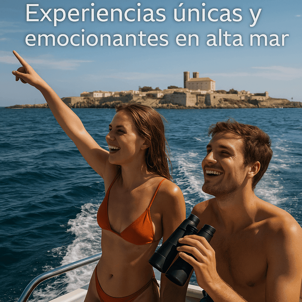 Lancha navegando en aguas cristalinas de la Isla de Tabarca